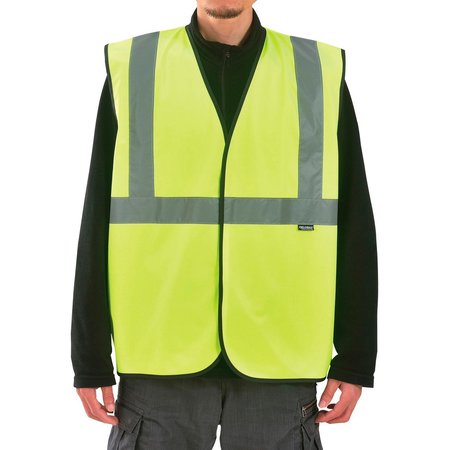 GLOBAL INDUSTRIAL Class 2 Hi-Vis Safety Vest w/ Global Logo, 2 Reflective Strips, Lime, L/XL 695308GL